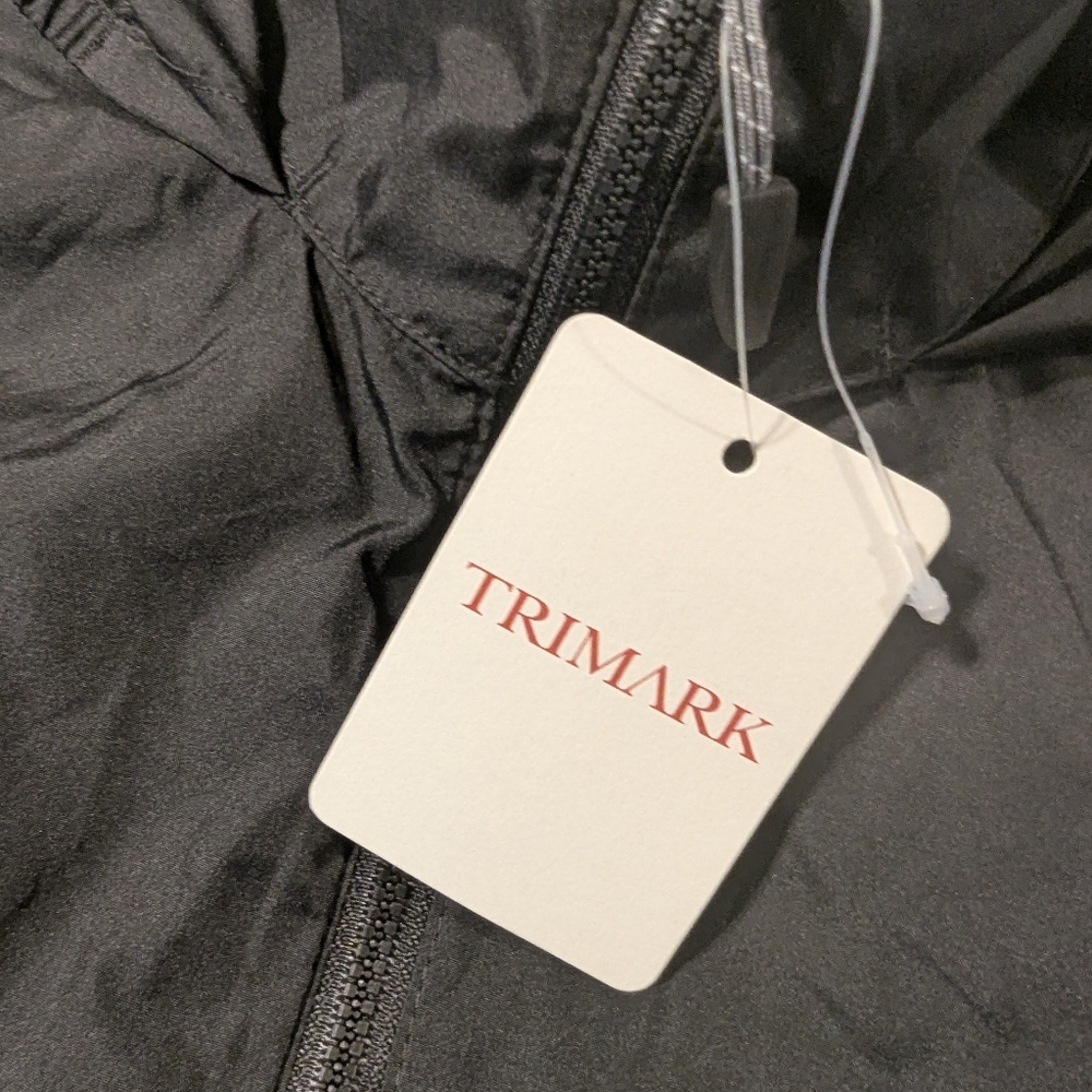 Trimark Tobo Packable Black Windbreaker Jacket With Logo Size Large - Picture 8 of 9